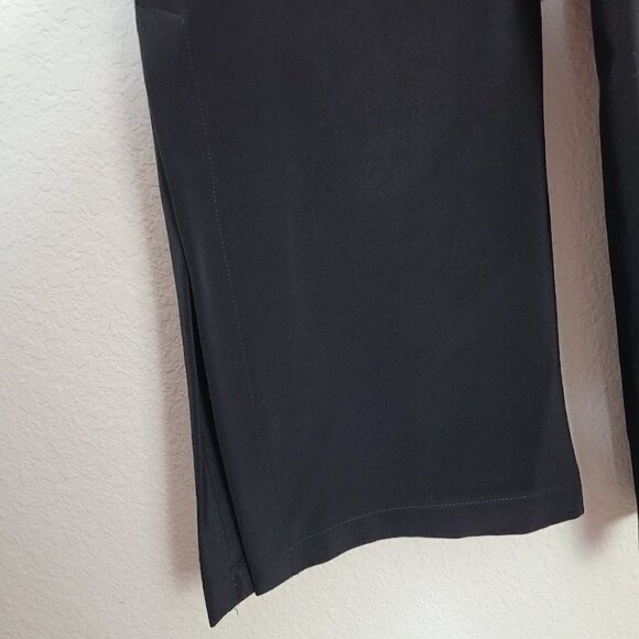 Vtg White House Black Market Sz 6 Dress Pants Wide Leg Black 14" Slit Leg Y2K - Picture 4 of 9